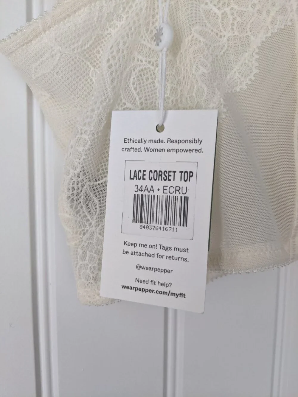 Two Pepper Lace Corset Tops NWT - Picture 3 of 8